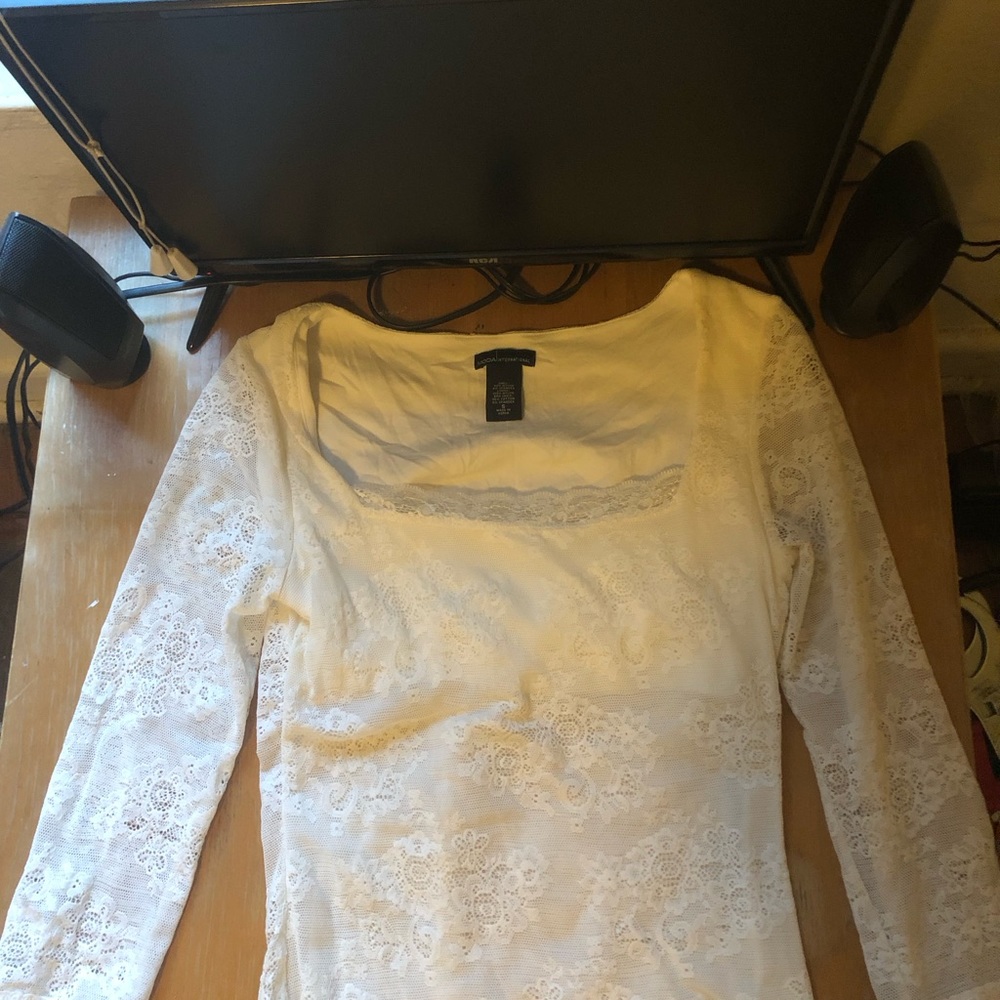 Moda International White Lace Top